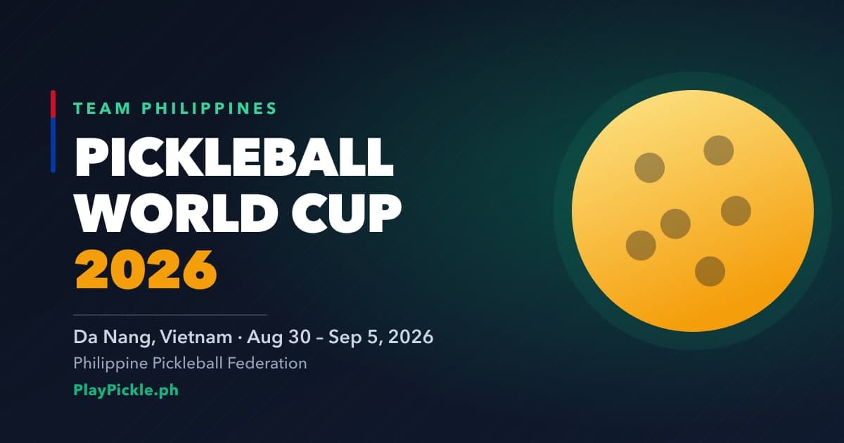 Pickleball World Cup 2026 — Team Philippines Qualification